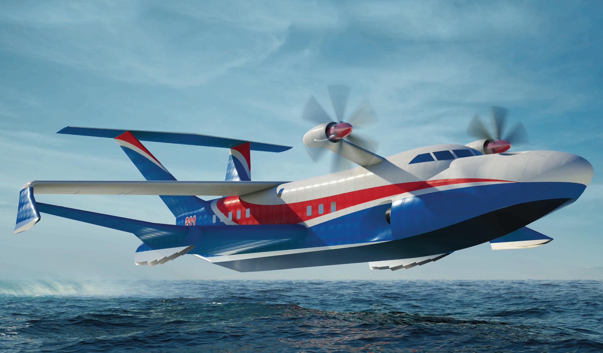 Seabased multirole ground effect vehicle Chaika (Seagull) will be
