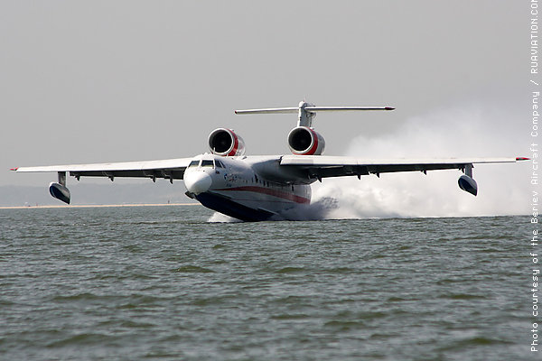 Be-200ES multipurpose amphibious aircraft in forest fire-fighting operations in Russia