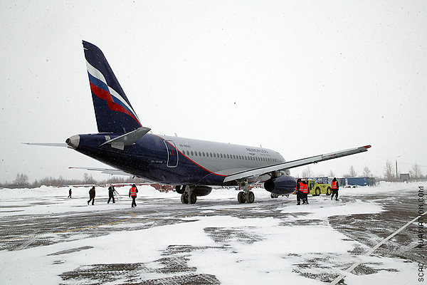 SSJ100 in Aeroflot Livery