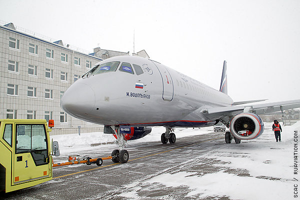 SSJ100 in Aeroflot Livery
