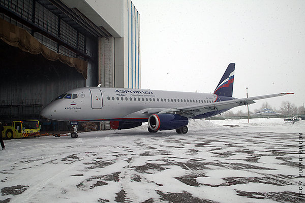 SSJ100 in Aeroflot Livery
