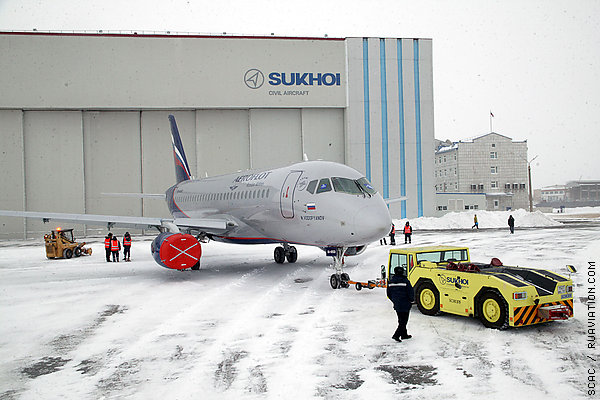SSJ100 in Aeroflot Livery